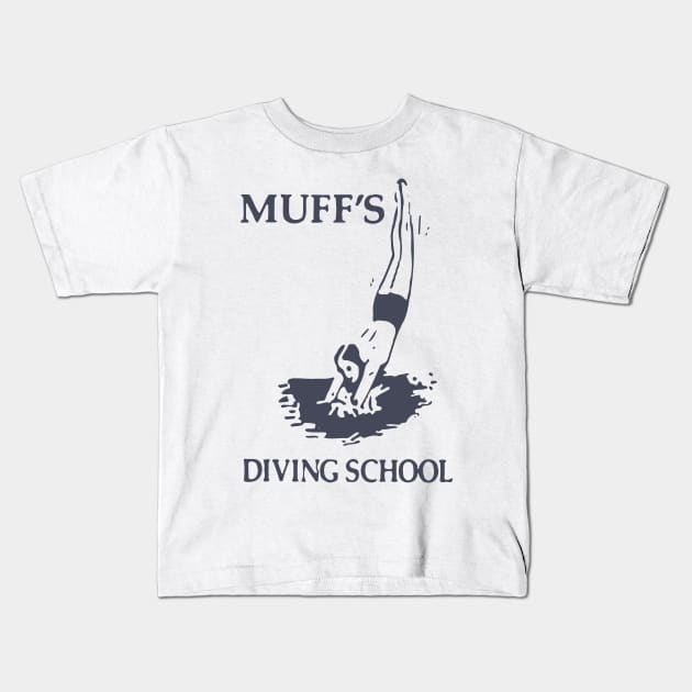 Muff's Diving School Kids T-Shirt by nickmeece